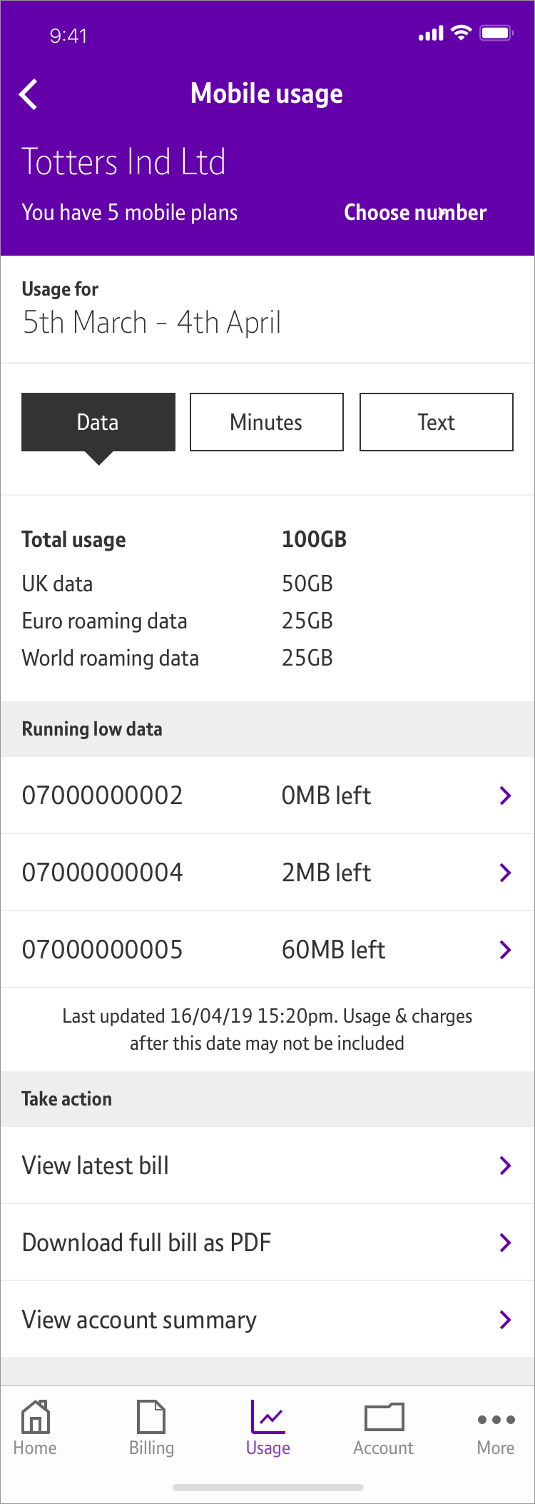 App screen 1